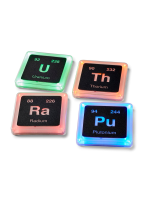 Toynk Radioactive Elements Glowing Drink Coasters | Set Of 4