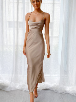 Taleah Cut Out Maxi Dress Mocha