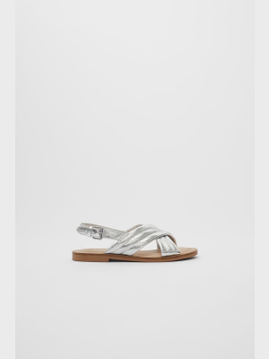 Quilted Crisscross Sandals