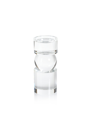 Rialto Clear Crystal Pillar Holder