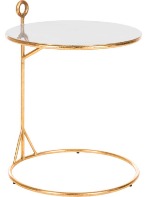 Emanate Round C Table Gray/gold