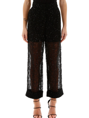 Self-portrait Sequin Lace Pants