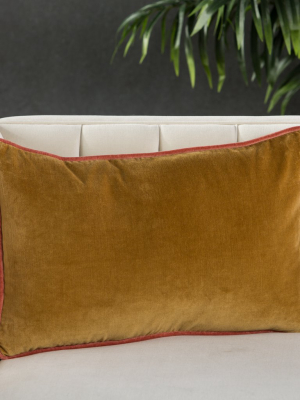 Lyla Solid Gold & Pink Pillow