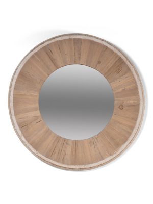 Circular Wood Mirror - Small