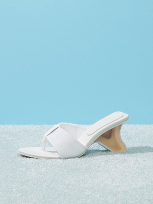 Surf Fin Heeled Sandal - White