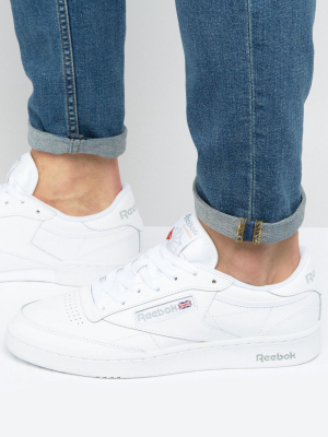 Reebok Classics Club C 85 Sneakers In White With Gray Tab