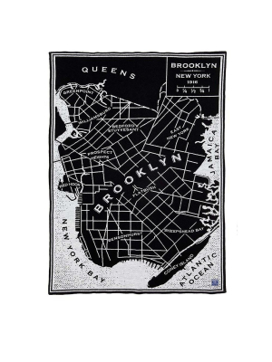 Brooklyn Map Wool Throw