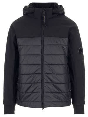 C.p. Company Quilted Panel Hooded Jacket