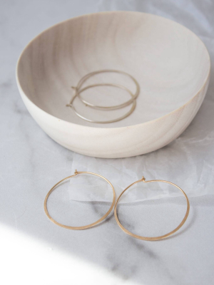 Satomi Studio Medium Hammered Hoops