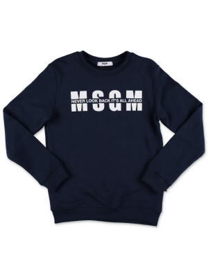 Msgm Kids Logo Printed Sweatshirt