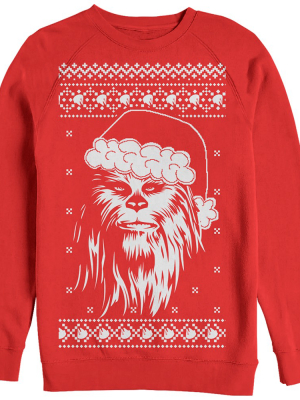 Men's Star Wars Ugly Christmas Chewbacca Santa Sweatshirt