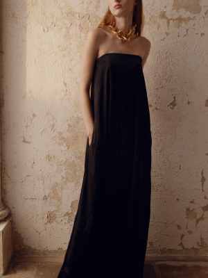 Delfina Strapless Jersey Maxi Dress