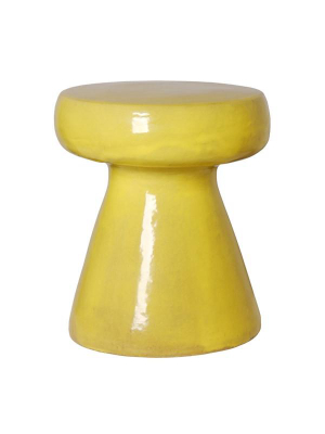 Mushroom Stool In Mustard Yellow