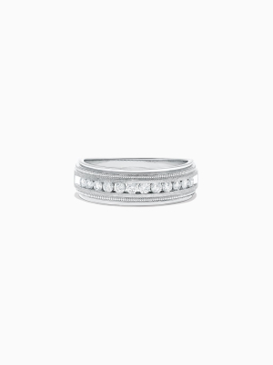 Effy Men's 14k White Gold Diamond Ring, 0.47 Tcw