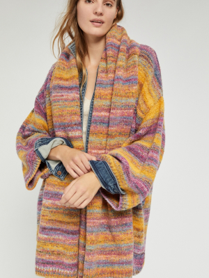 Space-dyed Knit Kimono