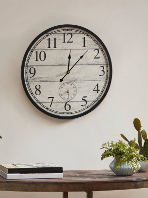 Campbell Wall Clock Antique White