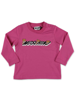 Moschino Kids Teddy Bear Logo Print T-shirt