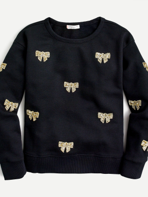 Girls' Crewneck Sweatshirt With Bows