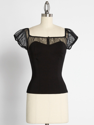 Modcloth X Collectif Vamped Up Vixen Top