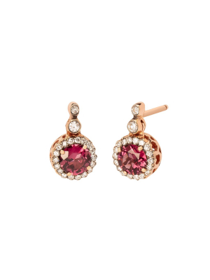 Beirut Drop Earrings - Rhodolite