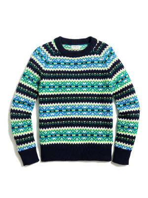 Boys' Cotton Fair Isle Sweater