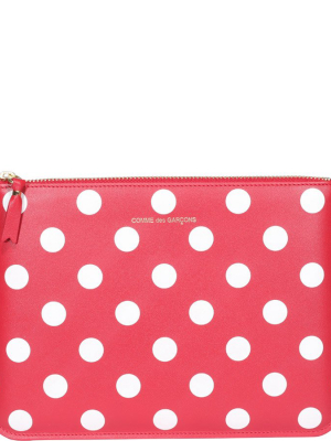 Comme Des Garçons Wallet Polka Dot Clutch