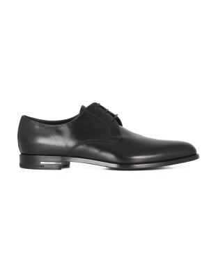 Prada Logo Plaque Lace-up Derby Shoes