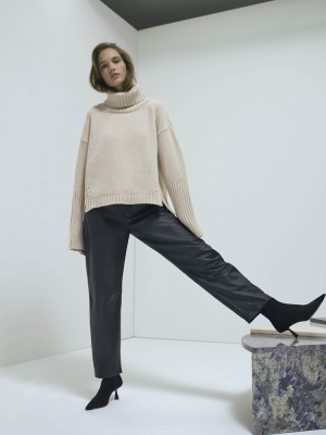 Yang High-cuff Turtleneck Sweater