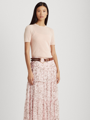 Floral Tiered Peasant Skirt