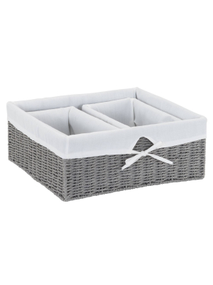 Household Essentials 3pc Paper Rope Utility Baskets Gray