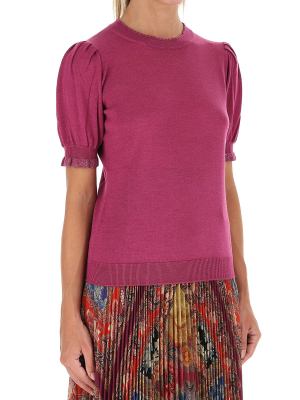 Etro Short Puff Sleeve Knitted Jumper