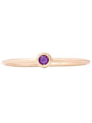 Birth Jewel Stacking Ring With Amethyst