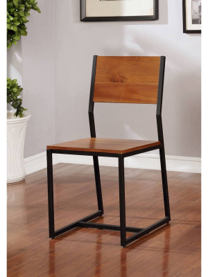 Set Of 2 Franc Modern Dining Chair Brown - Mibasics