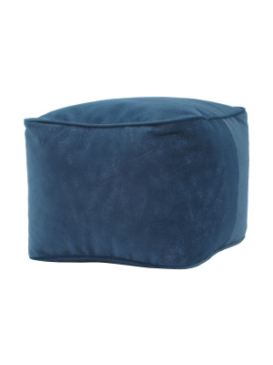 Square Ottoman Blue - Gold Medal