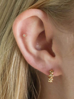 Flora Tiny Barbell In Gold