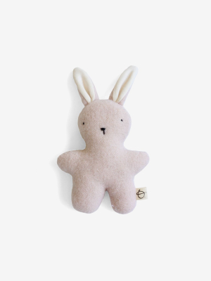 Handmade Upcycled Little Woolly Rabbit - Blush