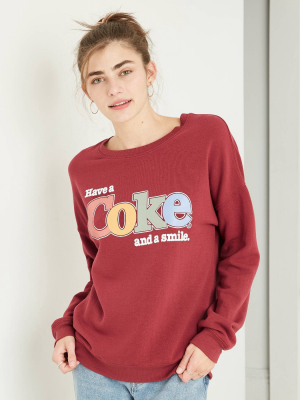 Women's Enjoy A Coke Graphic Sweatshirt - Red