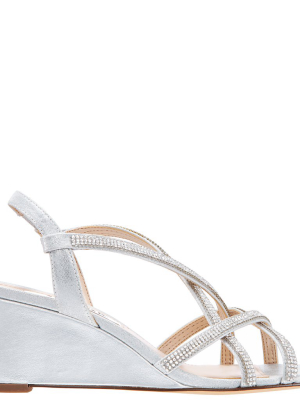 Nadette-true Silver-reflective Suedette