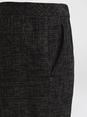 Business Cotton Mix Pant In Check Optic