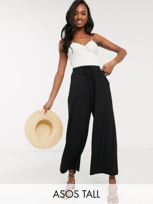 Asos Design Tall Cropped Drawstring Pants