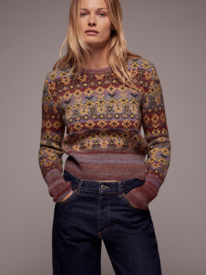 Jacquard Knit Sweater