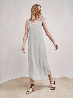 Curved Hem Midi Dress