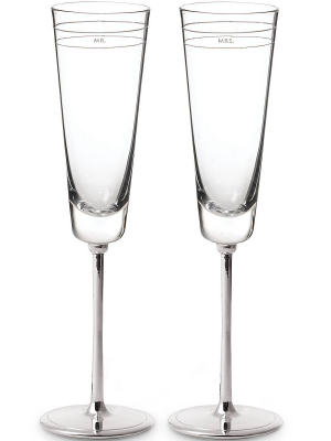 Darling Point "mr." And "mrs." 2pc Champagne Flute