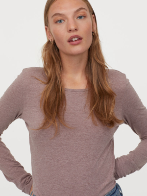 Long-sleeved Jersey Top