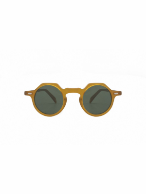 Lesca Yoga Round Frame Sunglasses