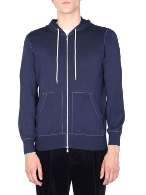 Brunello Cucinelli Drawstring Zipped Hoodie