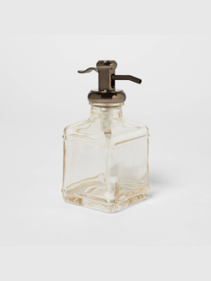 Short Antique Glass Soap Pump Brown - Threshold™