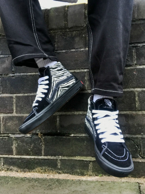 Vans Ua Sk8-hi Zebra Sneakers In Black