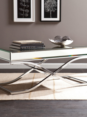 Lillian Cocktail Table Chrome/mirror - Aiden Lane