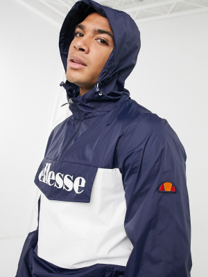 Ellesse Domani Pullover Jacket In Navy And White